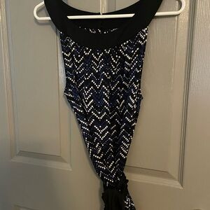 Ann Taylor blue and black sleeveless top